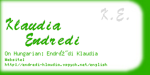 klaudia endredi business card